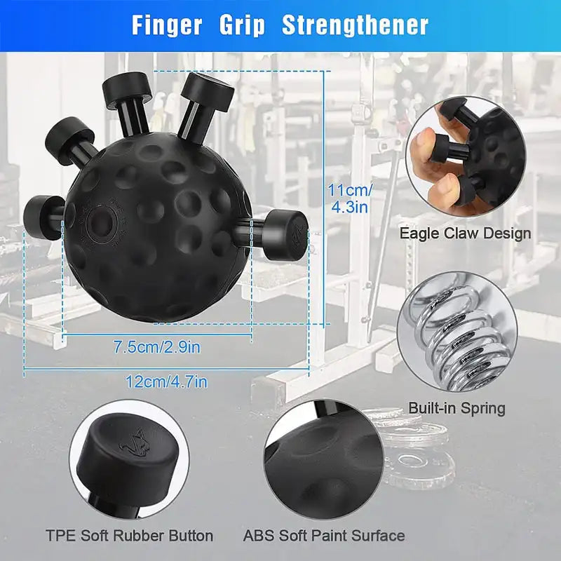 Strengthening finger exerciser, hand clamp exerciser, five-finger
