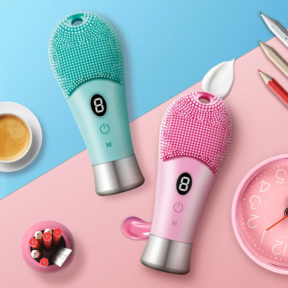 9 Gear Electric Ultrasonic Skin Sonic Scrubber Facial Brush