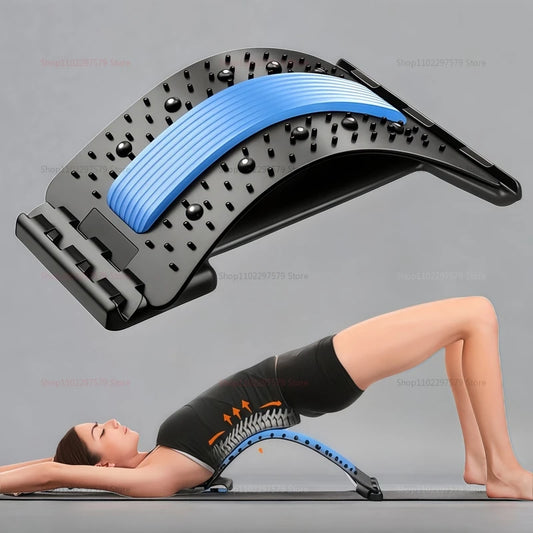 4-Level Adjustable Back Stretcher Back Massager Lumbar