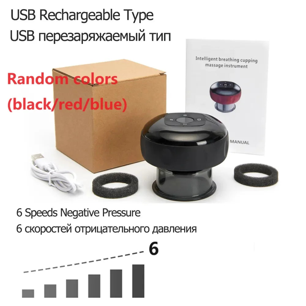 Recharge Electric Vacuum Cupping Therapy Set Skin Scraping