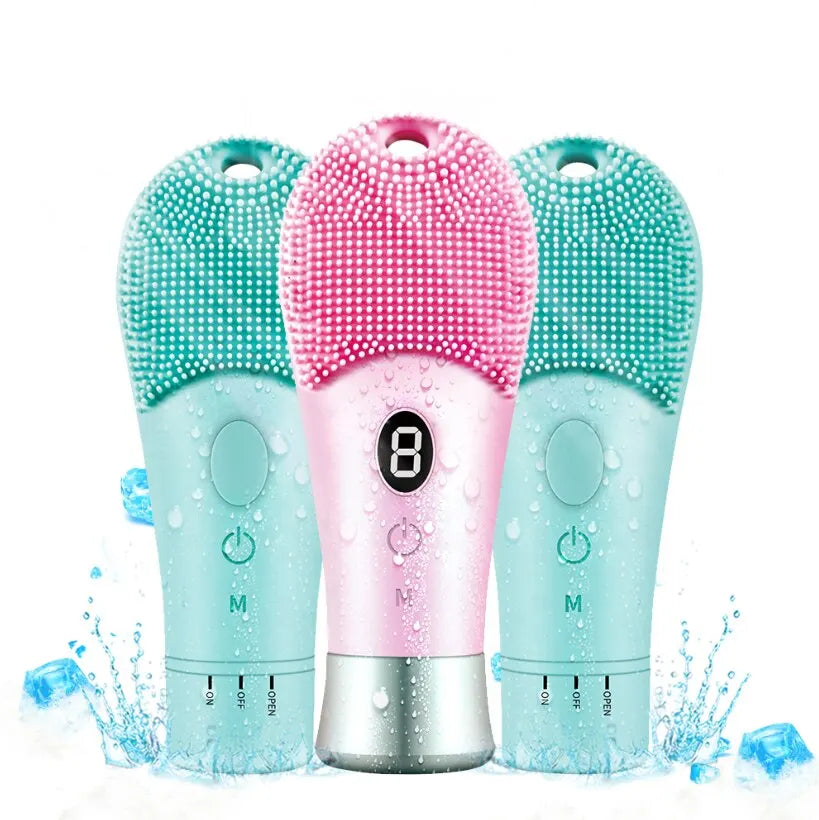 9 Gear Electric Ultrasonic Skin Sonic Scrubber Facial Brush