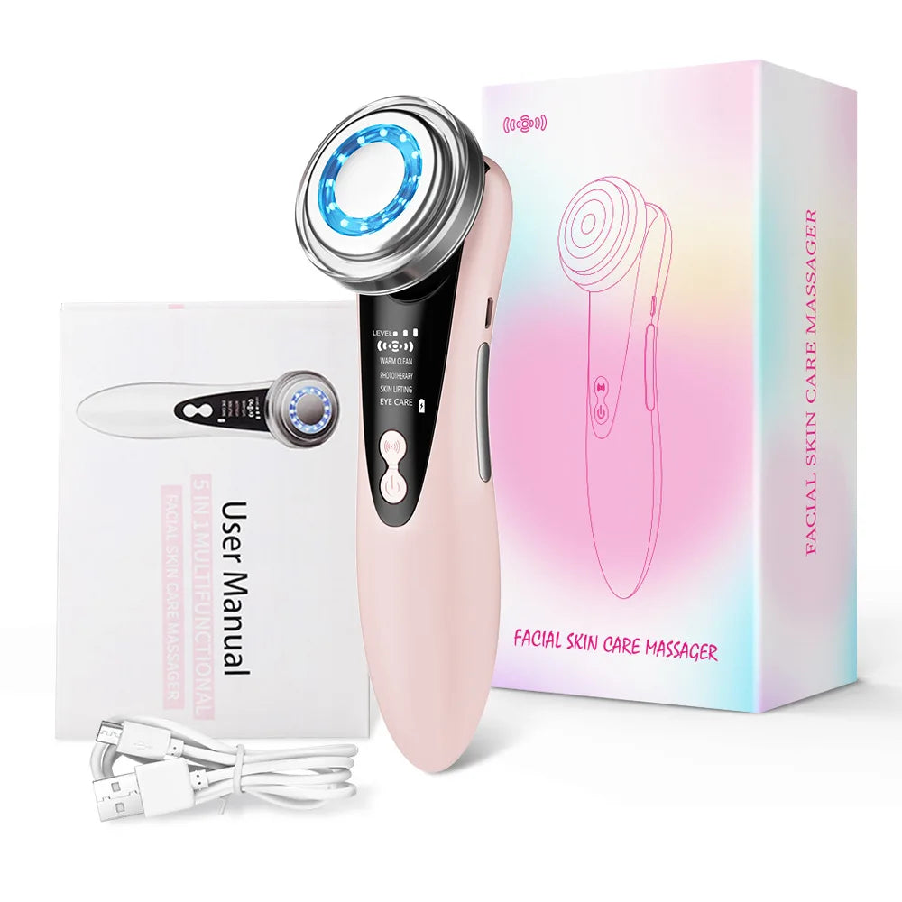 Multifunction Facial Massager 4 in 1 RF EMS  Skin Care Tools