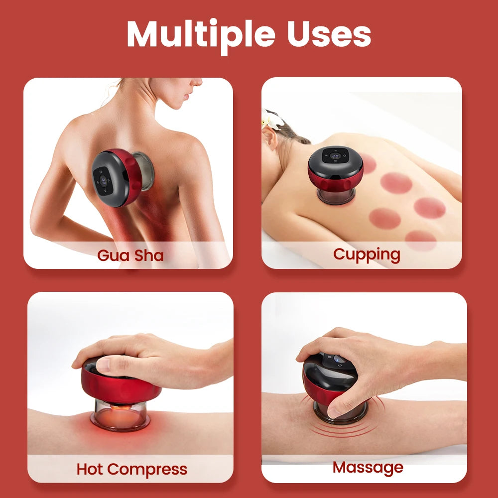 Recharge Electric Vacuum Cupping Therapy Set Skin Scraping
