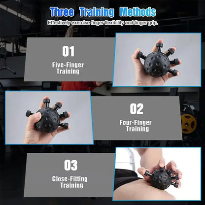 Strengthening finger exerciser, hand clamp exerciser, five-finger