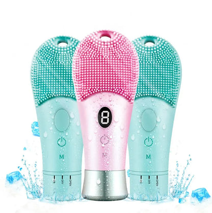 9 Gear Electric Ultrasonic Skin Sonic Scrubber Facial Brush
