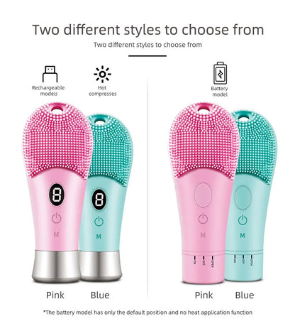 9 Gear Electric Ultrasonic Skin Sonic Scrubber Facial Brush